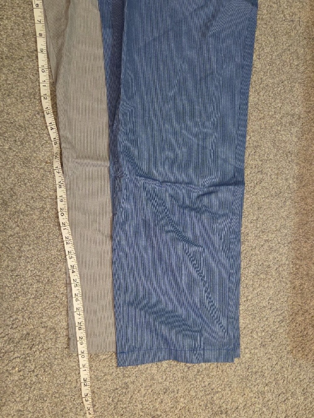 2 Pair Sonoma Pinstripe Drawstring Pajama Pants in Blue and Gray, Mens Large NWT - Picture 7 of 16